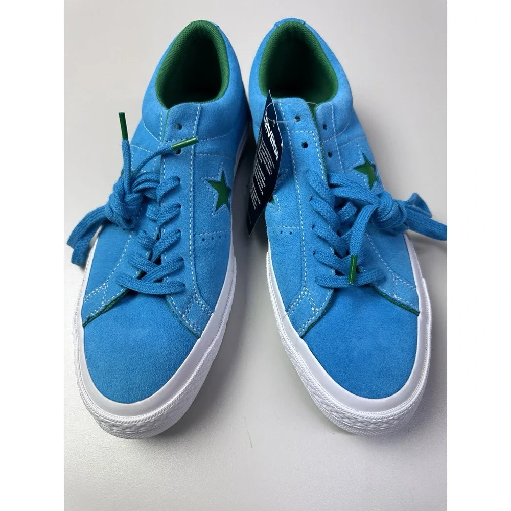 Converse One Star Pro Ox Suede Blue Green‎ Sneakers Shoes 159813C Men's Size 8 - Picture 3 of 9